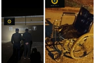 Detención en la madrugada: un joven de 19 años se llevaba una silla de ruedas del hospital de Colón