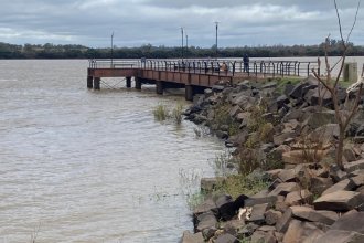 El río Uruguay vuelve a repuntar en Concordia y ya avanza sobre la costanera baja