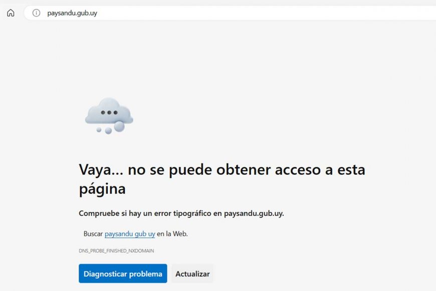 La web de Paysandú, inaccesible