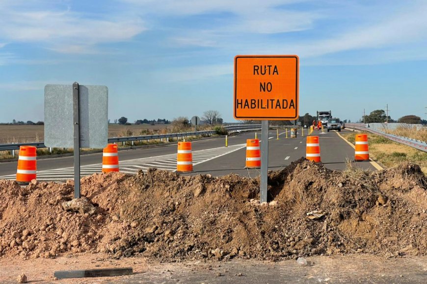 El desvío en la autovía de la RN 18.