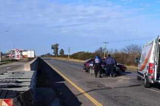 Hospitalizaron a joven que chocó el guardarrail en la RN14