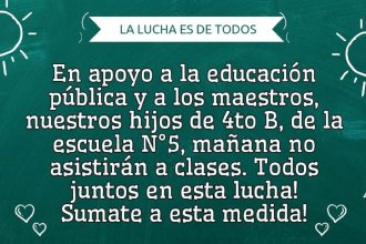 Pese a la suspensión de los paros, no mandarán a sus hijos a clases. La medida se habría replicado en otras escuelas