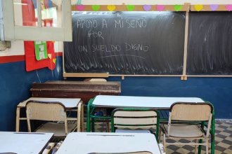 “23/08: el día que las familias dieron clase”: Agmer Colón compartió fotos de aulas vacías