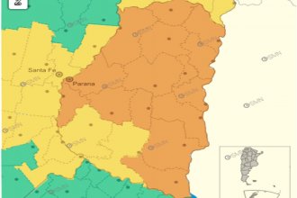 Casi todos los departamentos entrerrianos, en alerta naranja por tormentas fuertes