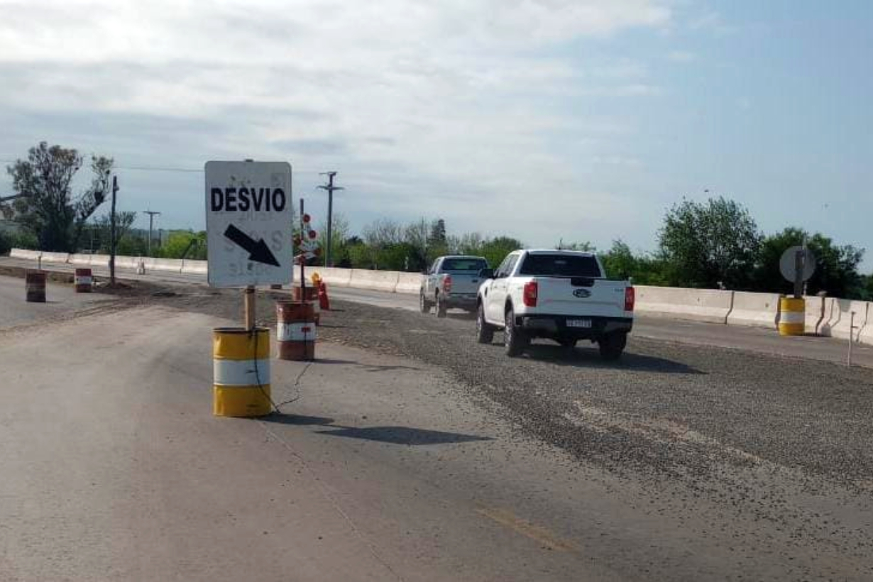 Así está señalizado este martes el desvío.