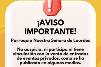 Gruta de Lourdes aclaró que no auspicia ni tiene vínculo alguno con un “evento privado” que se presentará en el Centro de Convenciones