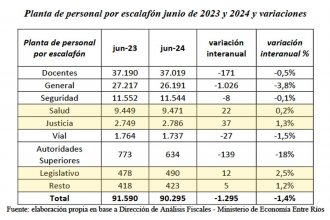 Informe del Consejo Empresario. Cae más el empleo privado que el público en Entre Ríos