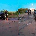 Choque frontal entre camionetas terminó con cuatro heridos de gravedad