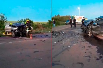 Choque frontal entre camionetas terminó con cuatro heridos de gravedad