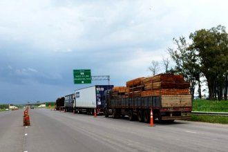 Realizan control de peso y dimensiones a vehículos pesados en ruta nacional que atraviesa Entre Ríos