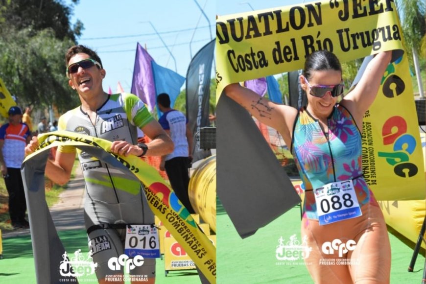 Ricagno y Zagursky, campeones del Duatlón Jeep.