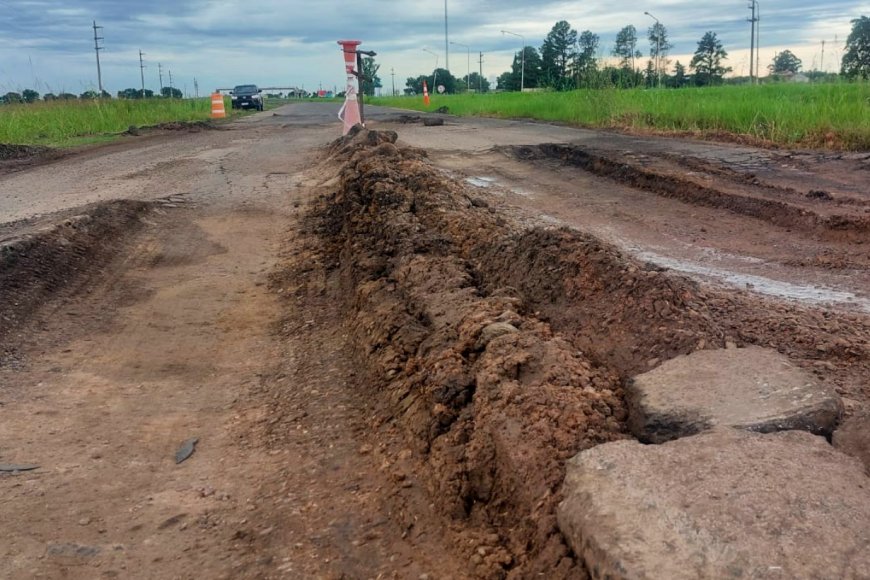 Así está la RN18 por Jubileo, Villaguay.