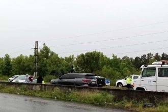 Bajo la lluvia. Choque en la Autovía Artigas complicó el tránsito cerca de Concordia