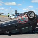 Choque y vuelco en la autovía 14. Desde Policía piden extremar las precauciones por el éxodo turístico