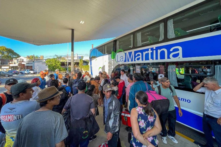 La partida desde Concordia, llena de ilusiones