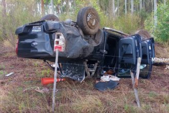 Tragedia en la ruta 14: volcó la camioneta y su acompañante perdió la vida