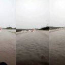 La autovía de la RN14, llena de agua: revelador video de un automovilista y las recomendaciones de la concesionaria