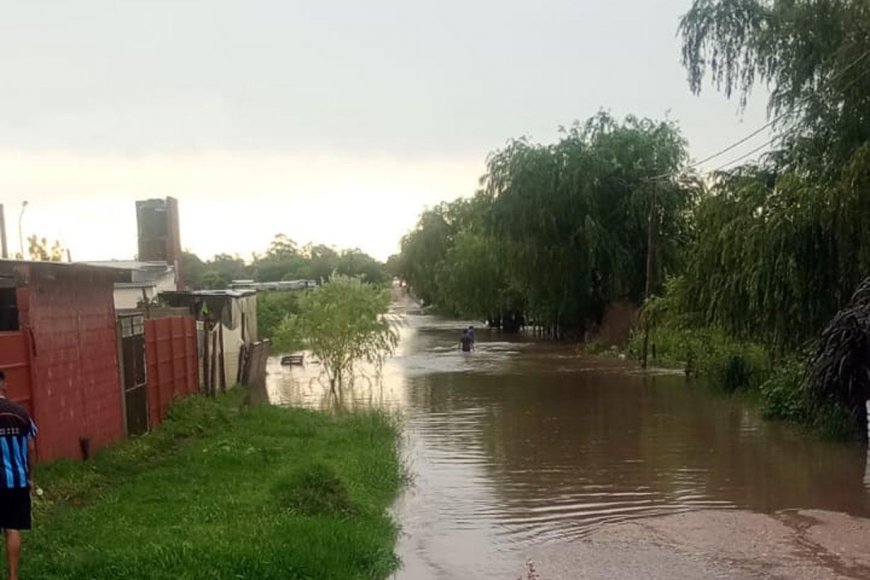 Literalmente la calle, llena de agua.