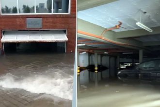 Se inundó el subsuelo de hotel cuatro estrellas y los vehículos quedaron bajo agua