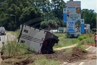 Volcó para evitar un choque en zona del acceso sur a Concordia