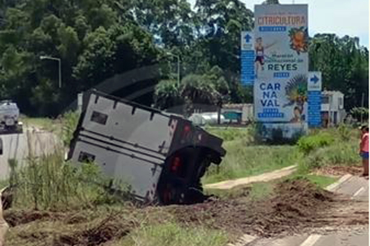 Así volcó (captura de video de @exequielbond).