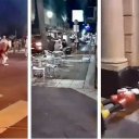 Tiraron al piso a Mickey, pero “Messi salió ileso”. Hubo corridas, golpes y debieron cortar el tránsito en pleno centro