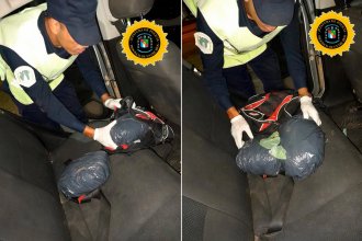 Dos personas detenidas y droga incautada tras operativo de control en ruta entrerriana