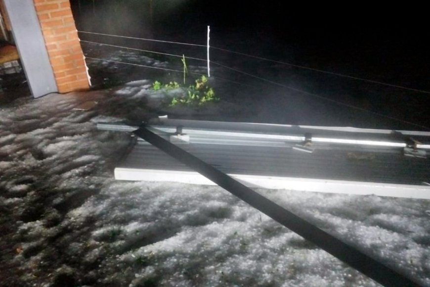 El suelo cubierto de blanco, en Chajarí.