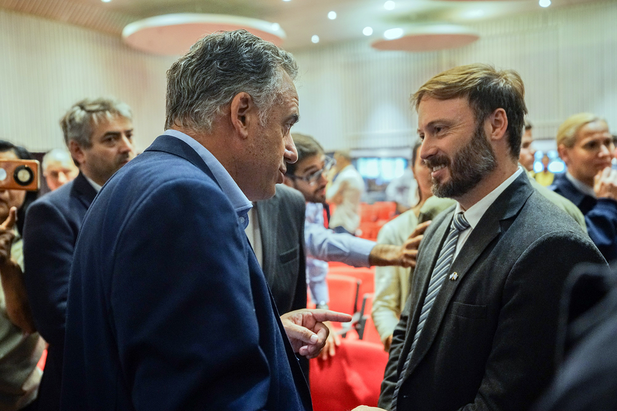 Azcué este jueves con el presidente uruguayo.