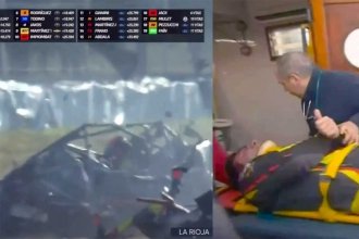 Voló y dio 12 vueltas. El “Gurisito” Martínez sufrió un estremecedor accidente. Está fuera de peligro. Sufrió politraumatismos