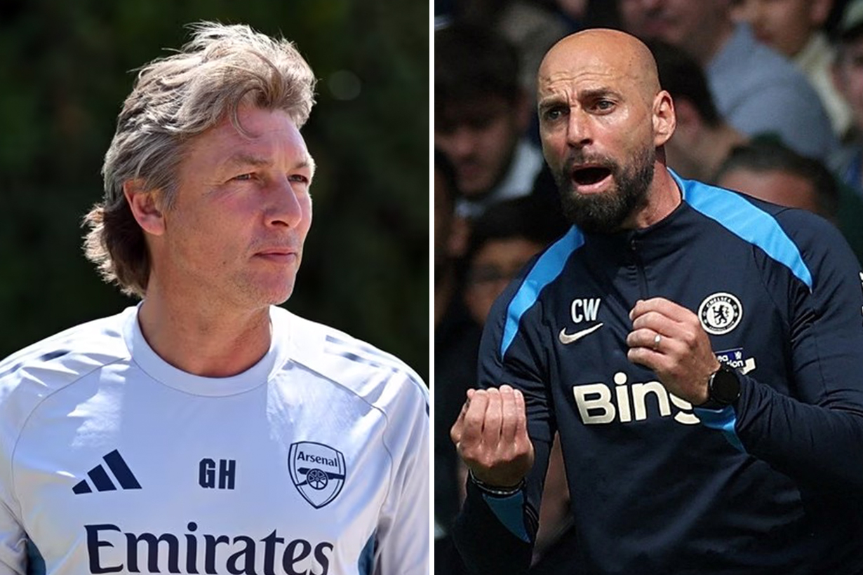 Heinze y Willy, asistentes en Arsenal y Chelsea.