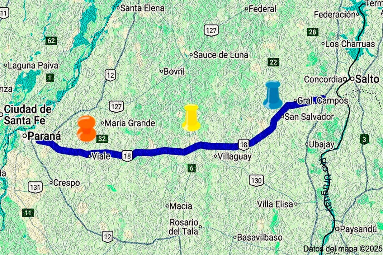 Allí habría peaje en la RN18 (foto: DRU).