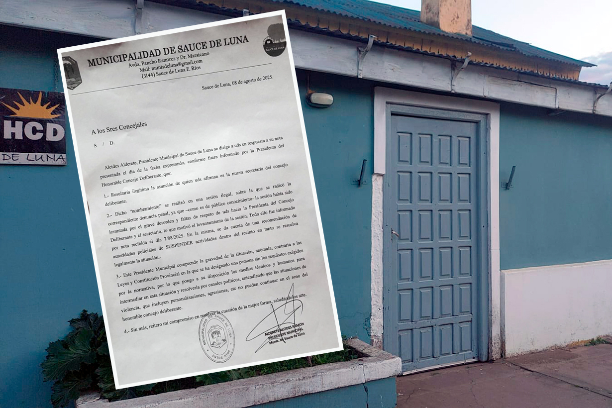 La carta que el intendente envió a los concejales.