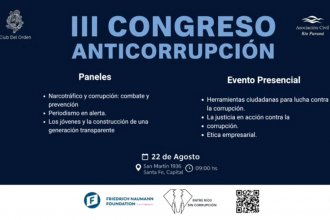 Asociaciones llevarán a cabo el tercer congreso anticorrupción: ¿Quiénes disertarán?