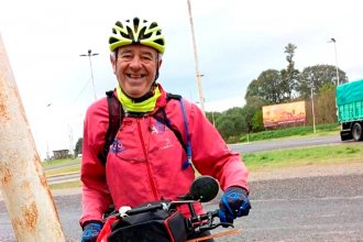 Entrerriano recorrerá más de 1600 kilómetros en bicicleta para unir los 17 departamentos de la provincia