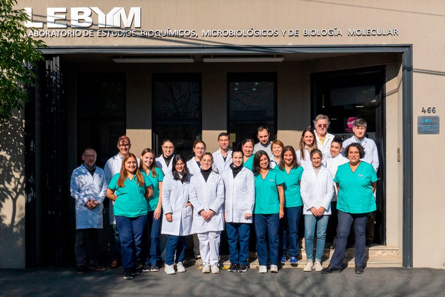 El staff del laboratorio Lebym de Concordia.