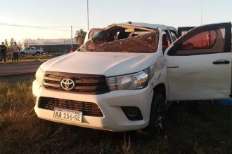 Fatal accidente sobre la RN14. Un hombre murió al chocar contra un camión y volcar