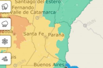Renuevan alerta amarilla por fuertes lluvias y tormentas para siete departamentos
