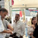 En Colón, los candidatos de Milei visitaron a comerciantes y se manifestaron sobre la refinería