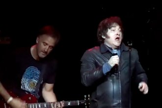 El candidato a senador de Entre Ríos tocó en la “banda” de Milei en el Movistar Arena