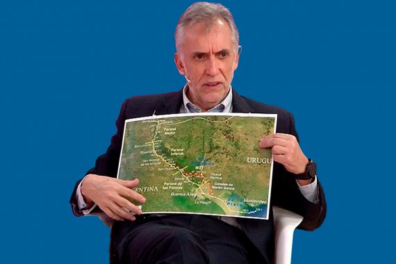 “Una cosa es navegar a 28 pies y otra es dragar a 34”, afirmó Rodriguez Signes tras el anuncio sobre la Hidrovía