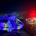 Auto con 7 ocupantes chocó con camión en Ruta 14. Una mujer sufrió heridas graves