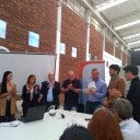 “Es un día histórico”, dijo Walser. Junto a Tonutti, anunció la aprobación del anteproyecto para el Parque Industrial