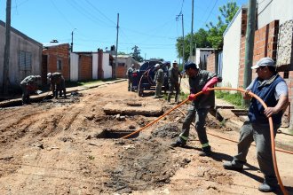 Para evitar el ingreso de agua a viviendas en días de lluvias, realizaron mejoras en barrio Nueva Esperanza