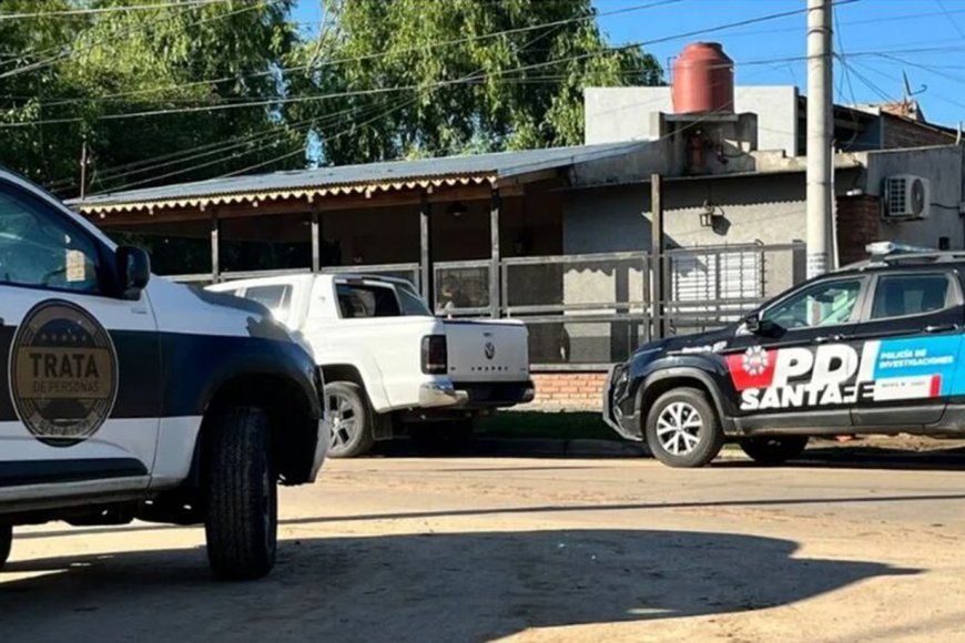 Una de las fotos difundidas del allanamiento.