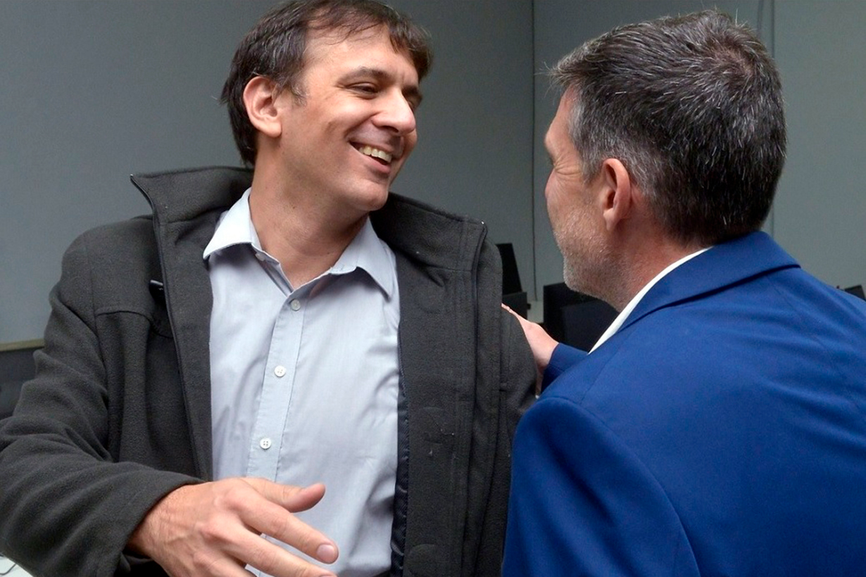 Román Scattini con Filipuzzi, en UADER.