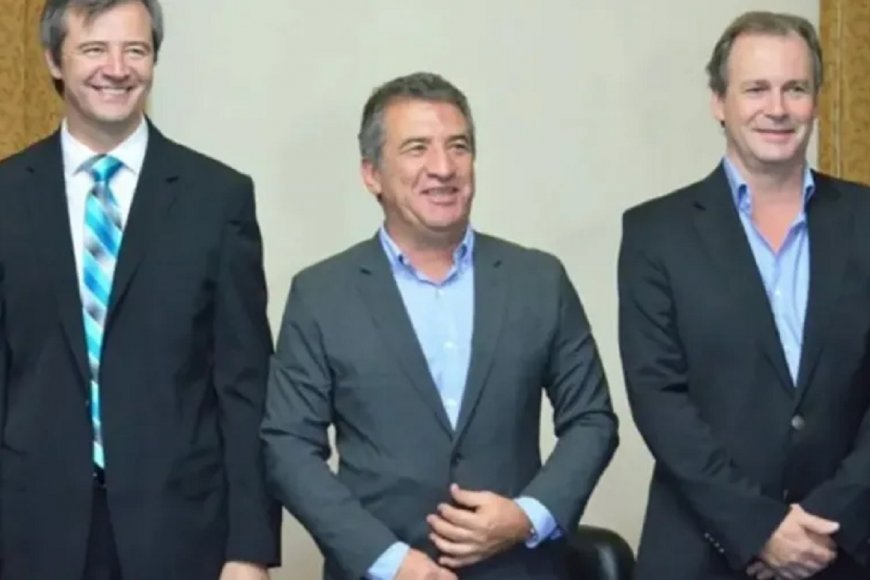 Adán Bahl, Sergio Urribarri y Gustavo Bordet.