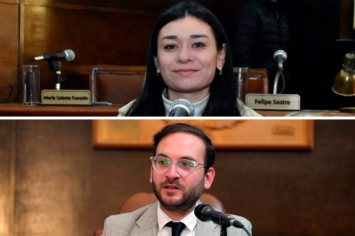 Concejales Eliana Lagraña y Felipe Sastre.