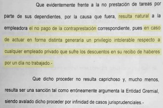 Descontarán el día a municipales que adhieran a la protesta de este viernes. Fuerte cruce con uno de los gremios