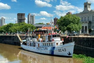 El histórico guardacostas Mandubí desembarcará durante febrero en puerto de la costa del Uruguay